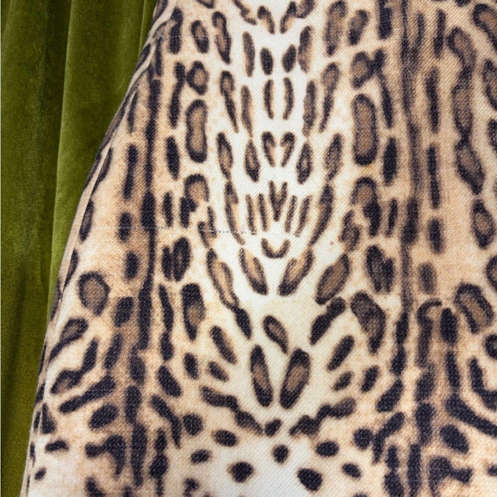 Adam Lippes Leopard Print Wool silk lined Layered Mini Skirt Size 2 Retail $400+ - Picture 5 of 7